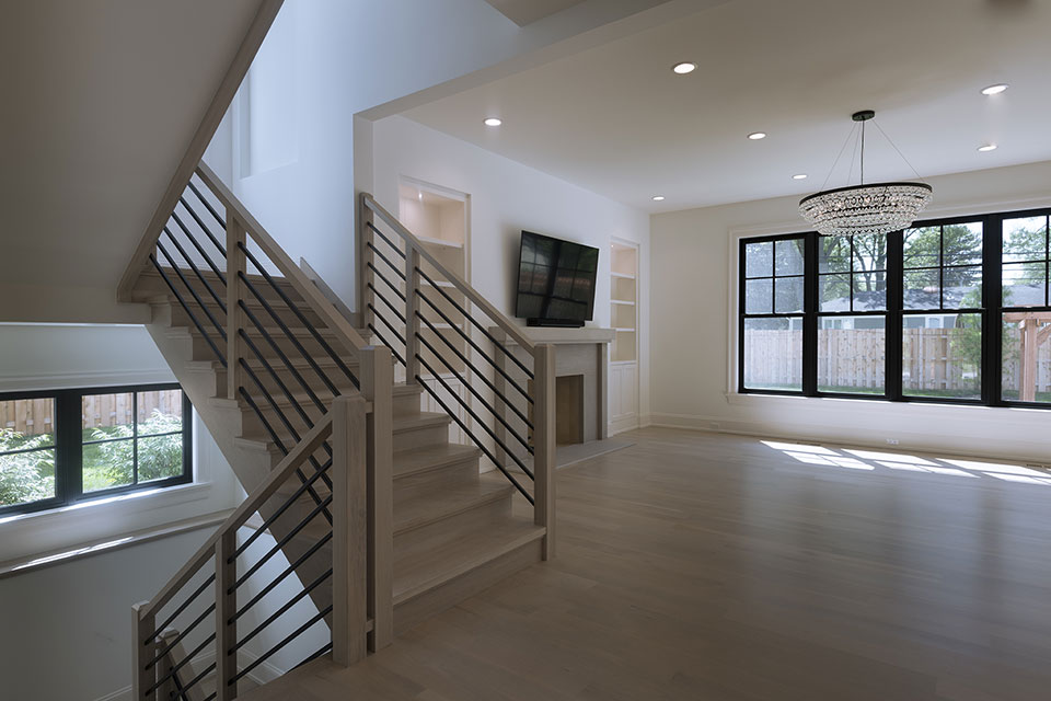 1444-Hawthorne-Glenview - Stairs, First Floor - Globex Developments Custom Homes