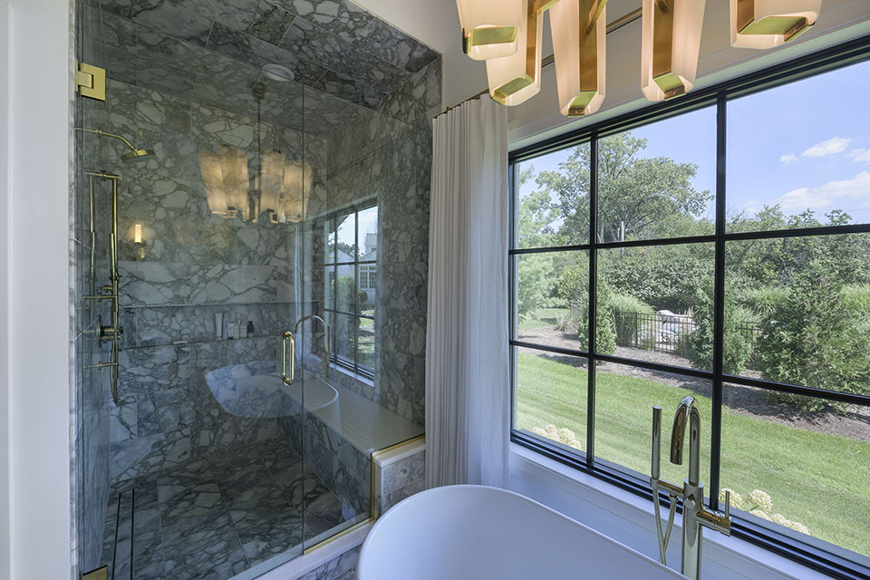 Branch-Rd-Glenview-Modern-Home - Master Bathroom Walk in Shower - Globex Developments Custom Homes
