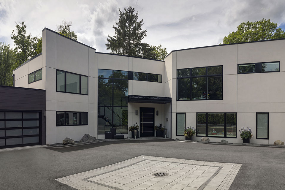 Modern-Home-Highland-Park - Modern-House-Front-Elevations - Globex Developments Custom Homes