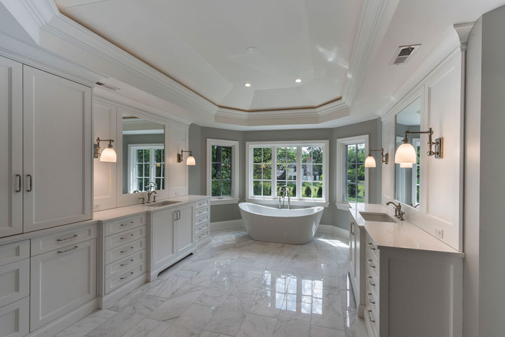 Transitional Style Custom Home Custom Bathroom