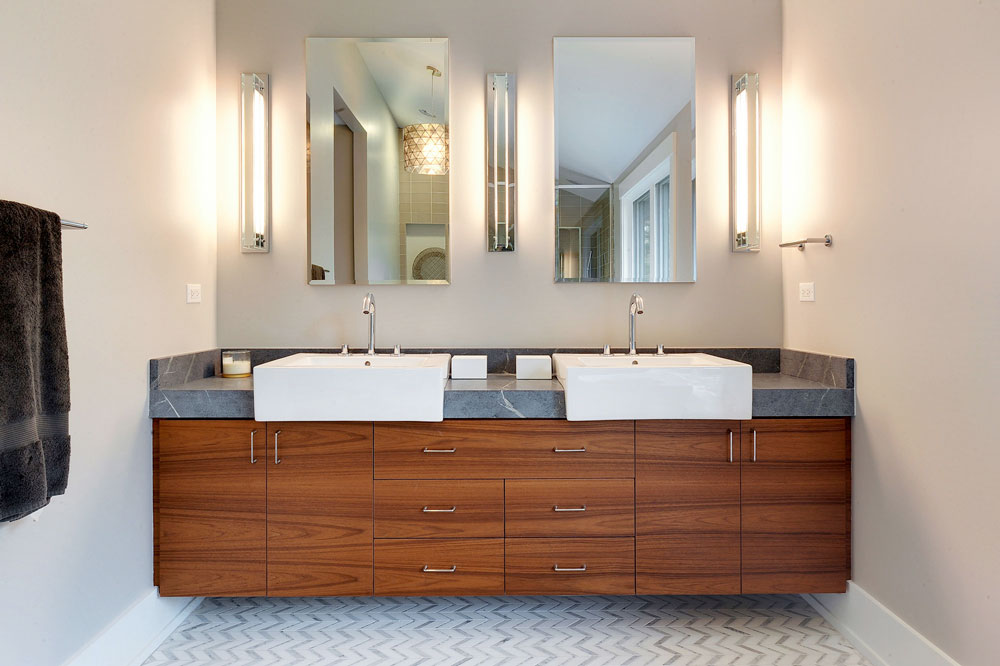 Eclectic Modern Custom Home Custom Bathroom