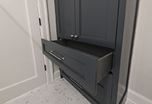 1444-Hawthorne-Glenview - Bathroom Cabinets Open Drawer - Globex Developments Custom Homes