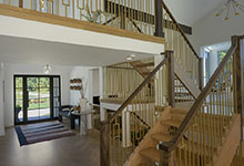 Branch-Rd-Glenview-Modern-Home - Entry Door, and Home Office Staircase - Globex Developments Custom Homes