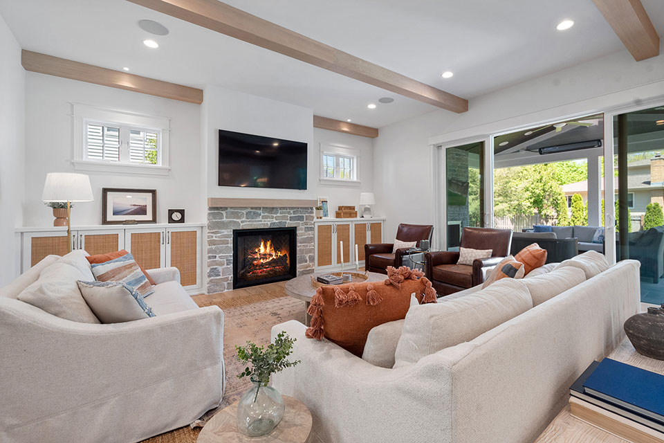 Glenview-Custom-Home-103 - Family Room Angle View - Globex Developments Custom Homes
