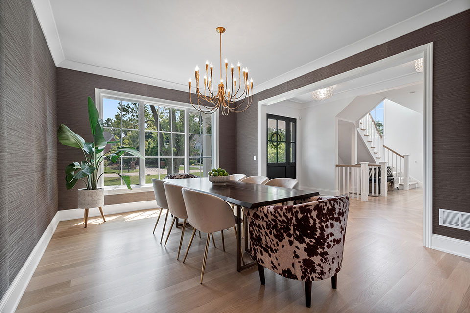 Glenview-Custom-Home-105 - Dining Room Window View - Globex Developments Custom Homes