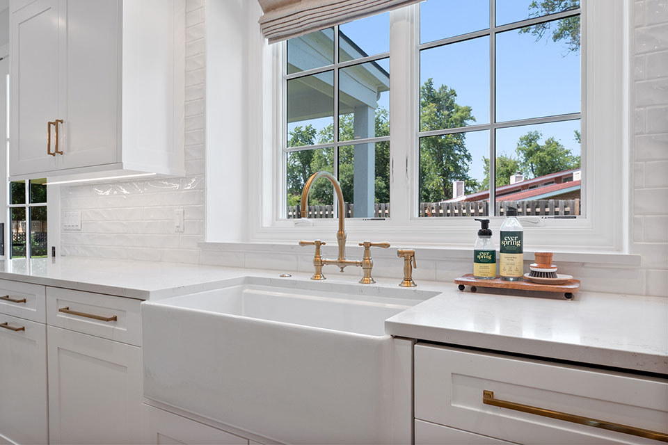 Glenview-Custom-Home-105 - Kitchen Faucet and Window View - Globex Developments Custom Homes