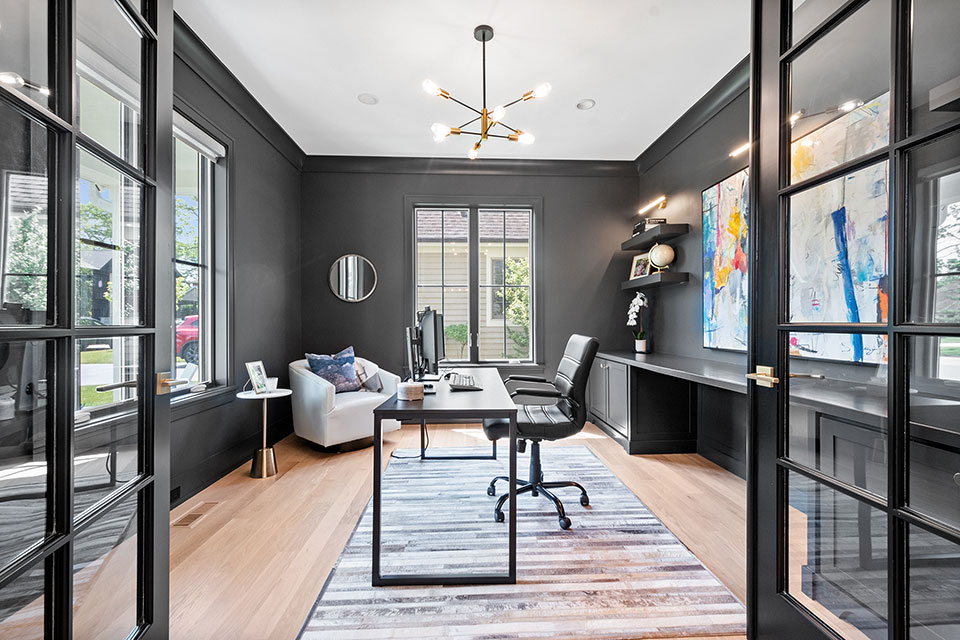 Glenview-Custom-Home-106 - Office Entrance - Globex Developments Custom Homes