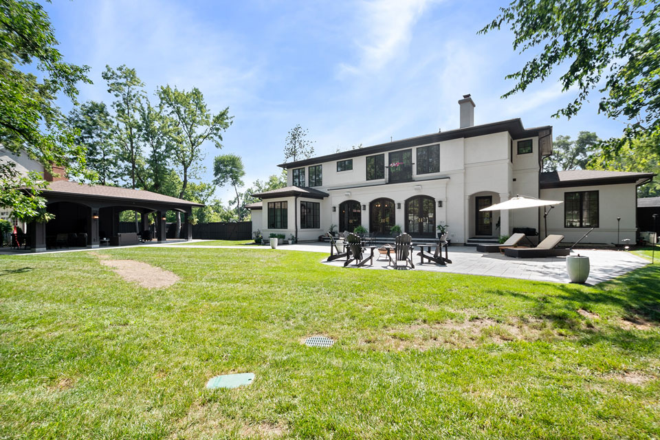 Glenview-Custom-Home-107 - Back Elevation Angle View - Globex Developments Custom Homes