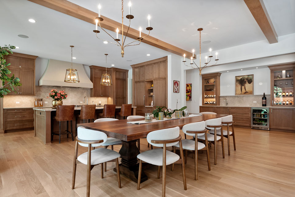 Glenview-Custom-Home-107 - Dining Room Kitchen - Globex Developments Custom Homes