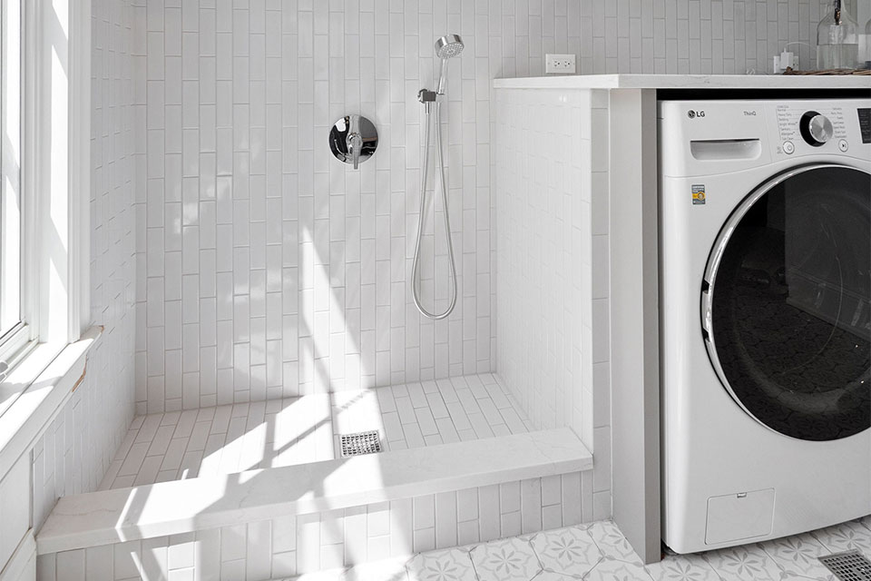 Glenview-Custom-Home-107 - Dog Shower - Globex Developments Custom Homes