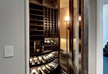 Wine-Cellar-1111-Wagner-Glenview - Upstairs Cellar Entry - Globex Developments Custom Homes