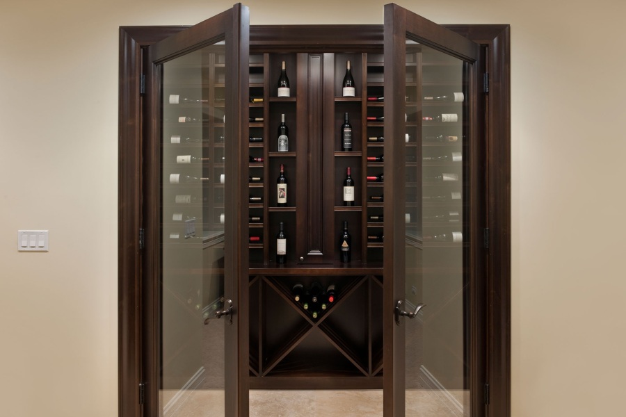 Entrway of Classic Custom Wine Cellar