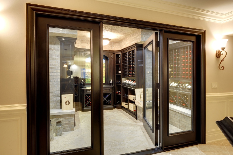 Custom Tuscan Style Wine Cellar