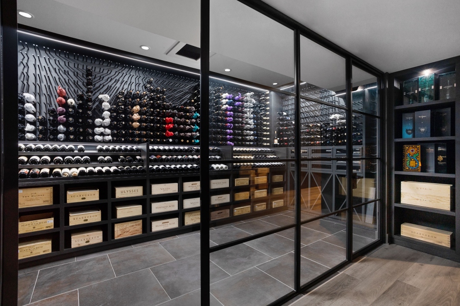 Angled Exterior View of Custom Wine Cellar