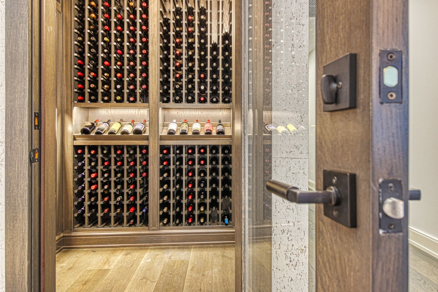 Inside Look to Wine Cellar Through Door
