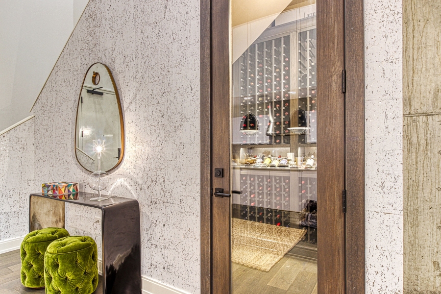 Angle View of Wine Cellar