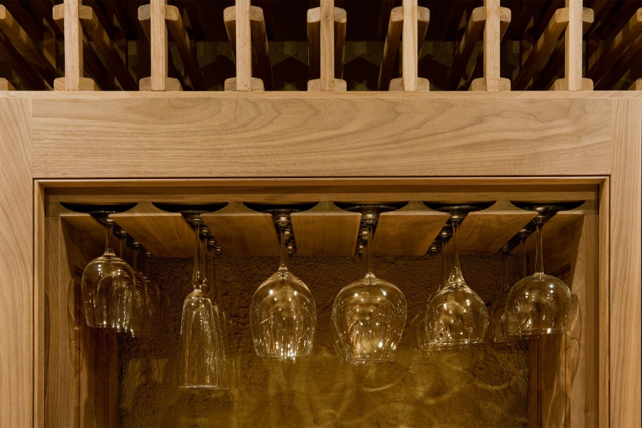 Custom Wine Cellar Glass Holders