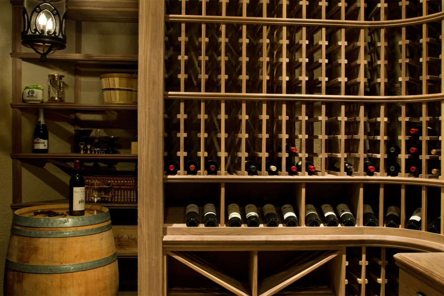 Custom Wine Cellar Racks and Barrel