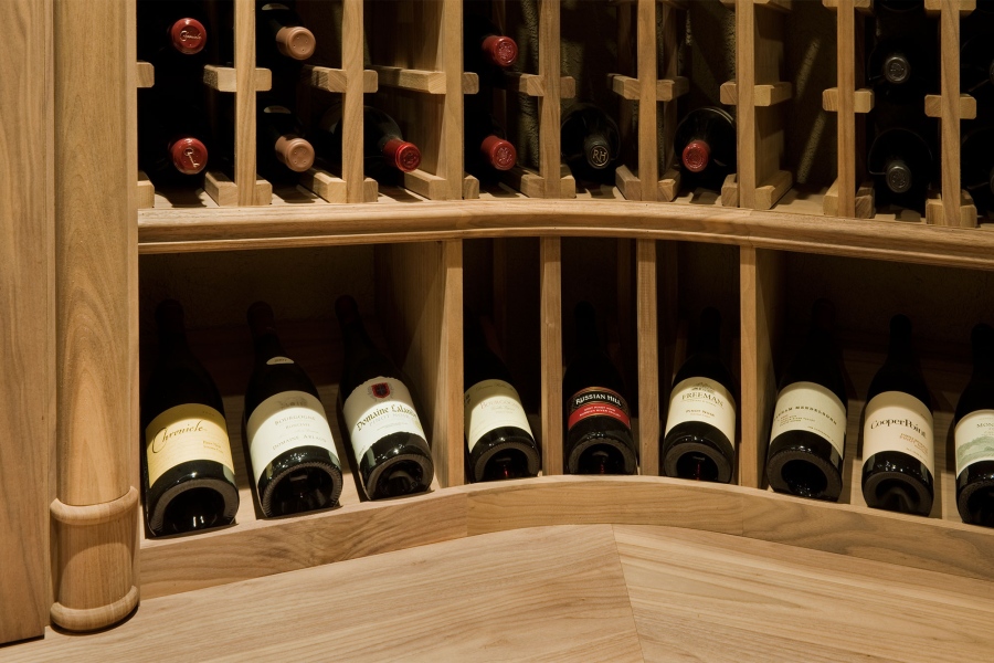 Detailing of Custom Wine Cellar Racks